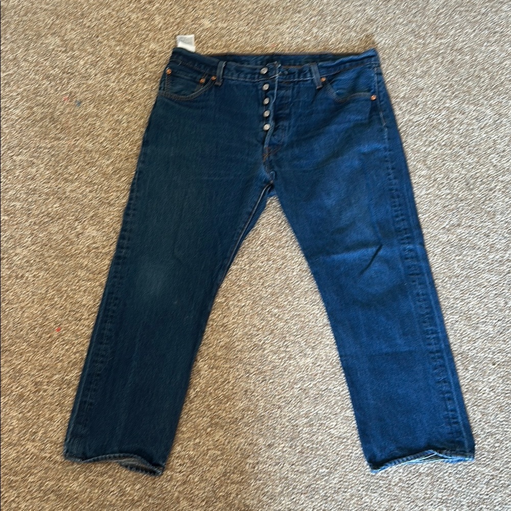 Levi's 501 Blue Straight Jeans Classic Denim
